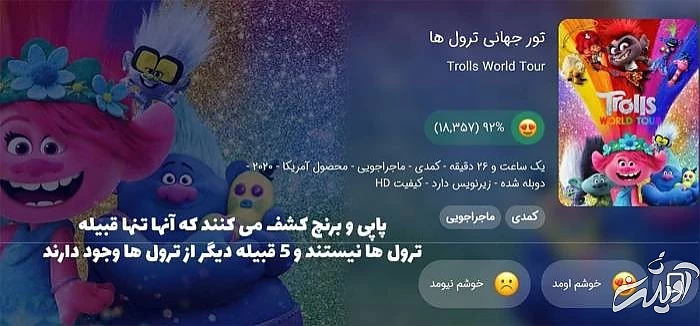 ترول ها در بین انیمیشن های موزیکال برتر جهان